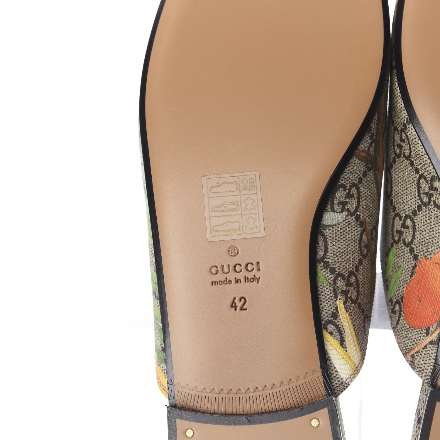 Gucci GG Supreme Monogram Tian Womens Princetown Slippers 42 Beige Ebony Multicolor 6 of 11
