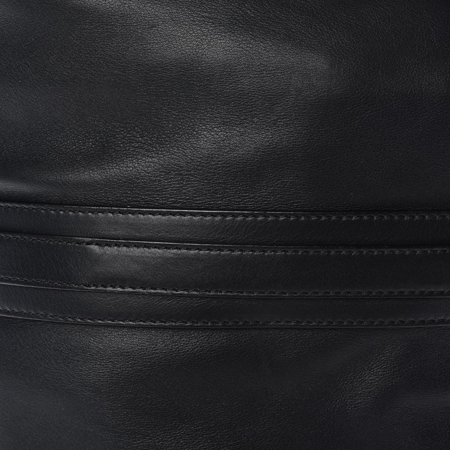 Calfskin Buckle Hobo Black