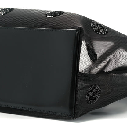 Prada Mesh Sequin Polka-Dot Tote Bag Black 12 of 12