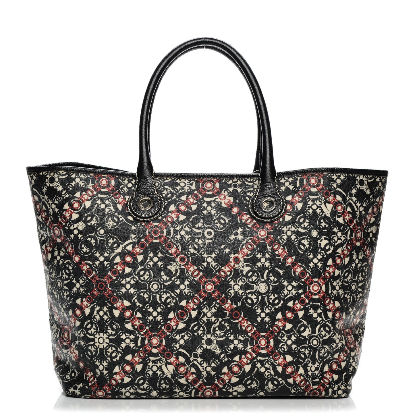 Coated Canvas Coco Tote Black