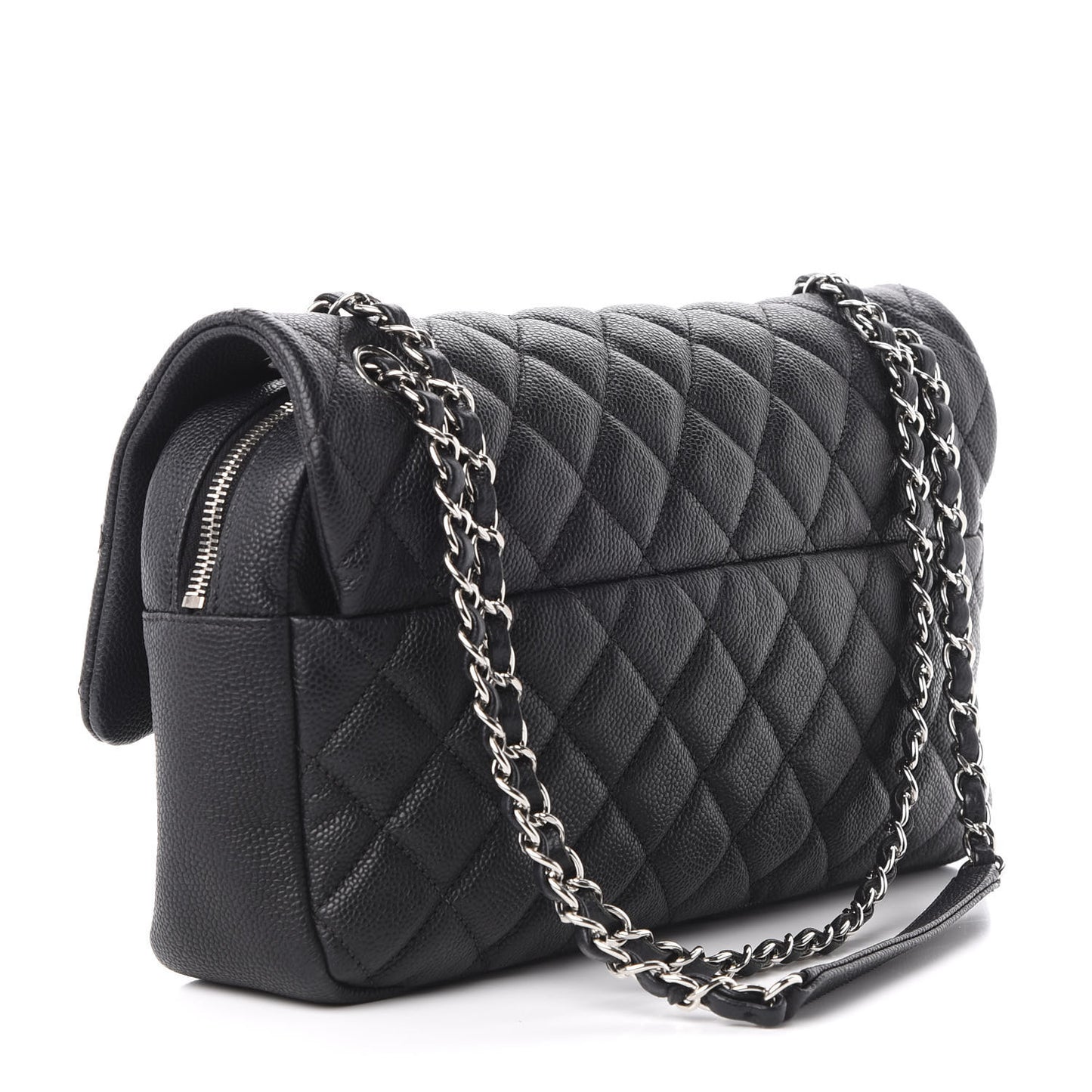 Caviar Quilted Jumbo Easy Flap Black