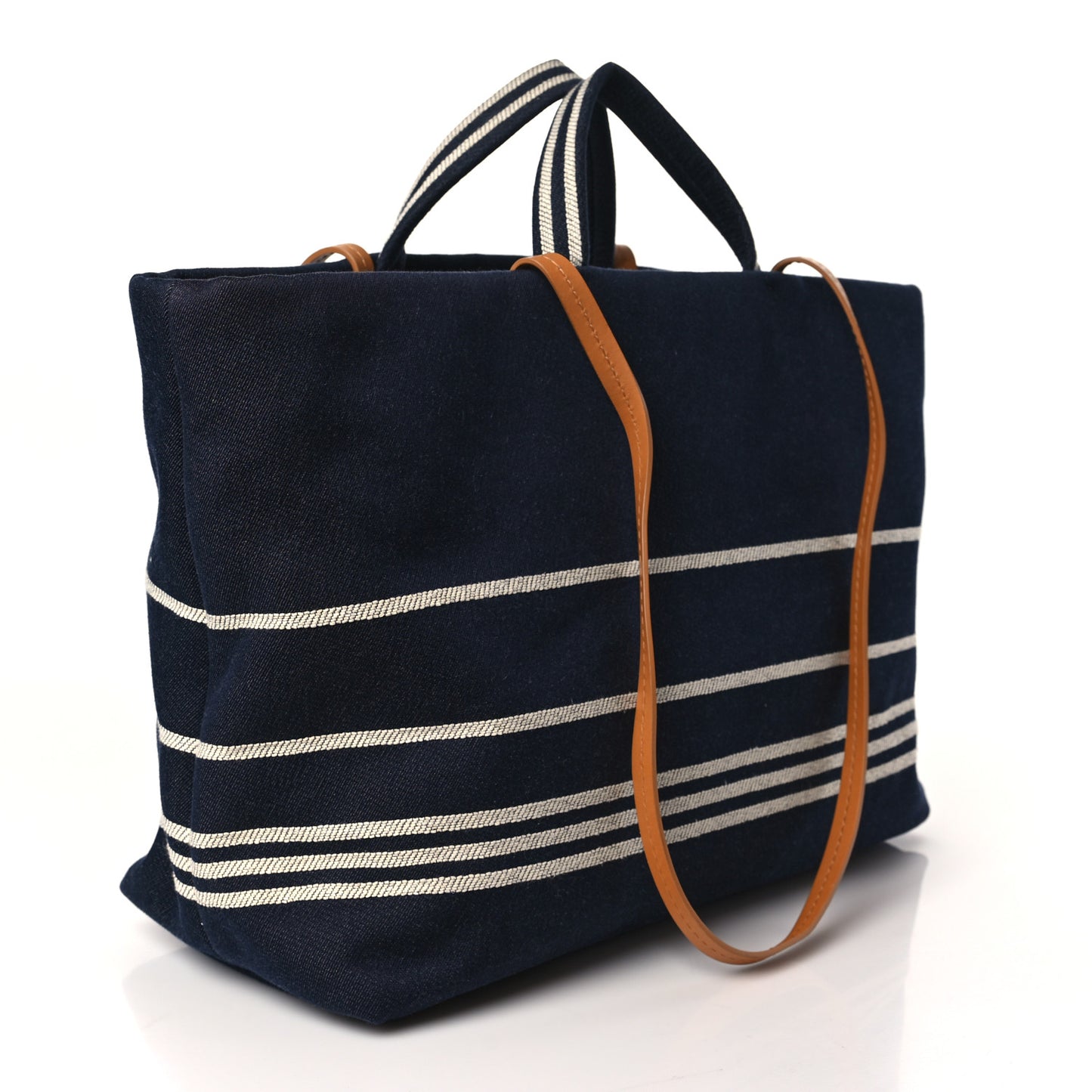 Denim Large Shopping Tote Blue