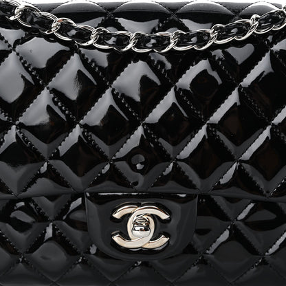 Chanel Patent Quilted Medium Double Flap Black 8 of 14