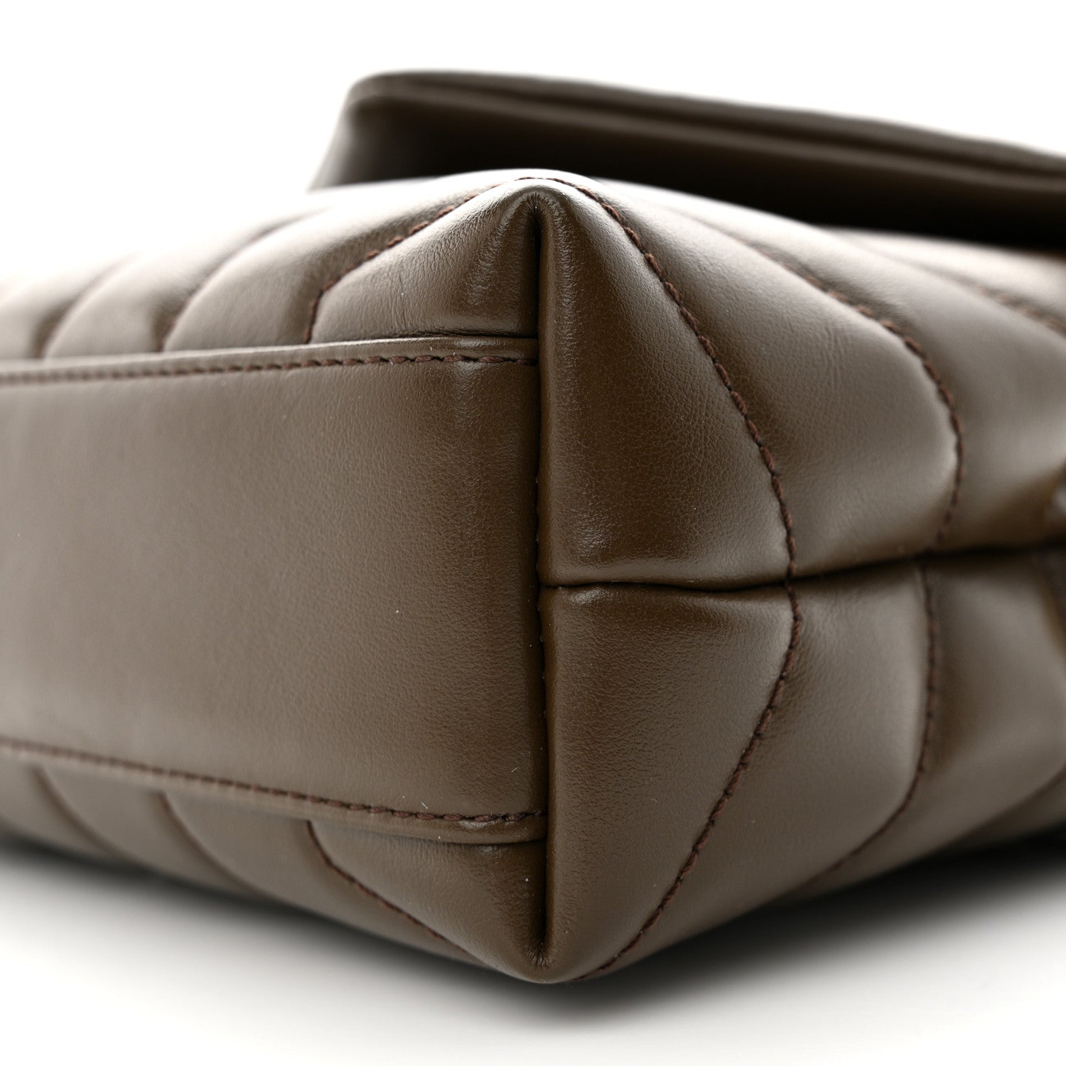 Saint Laurent Calfskin Y Quilted Monogram Toy Loulou Crossbody Bag Soil Brown 10 of 10