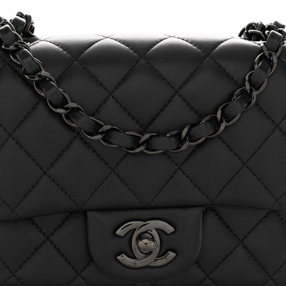 Chanel Lambskin Quilted Mini Square Flap So Black 8 of 10