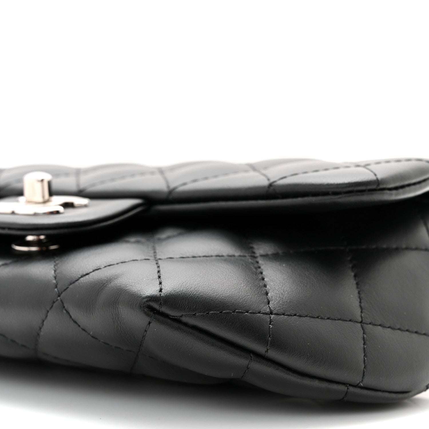 Chanel Calfskin Quilted CC Uniform Flap Belt Bag Black 11 of 11