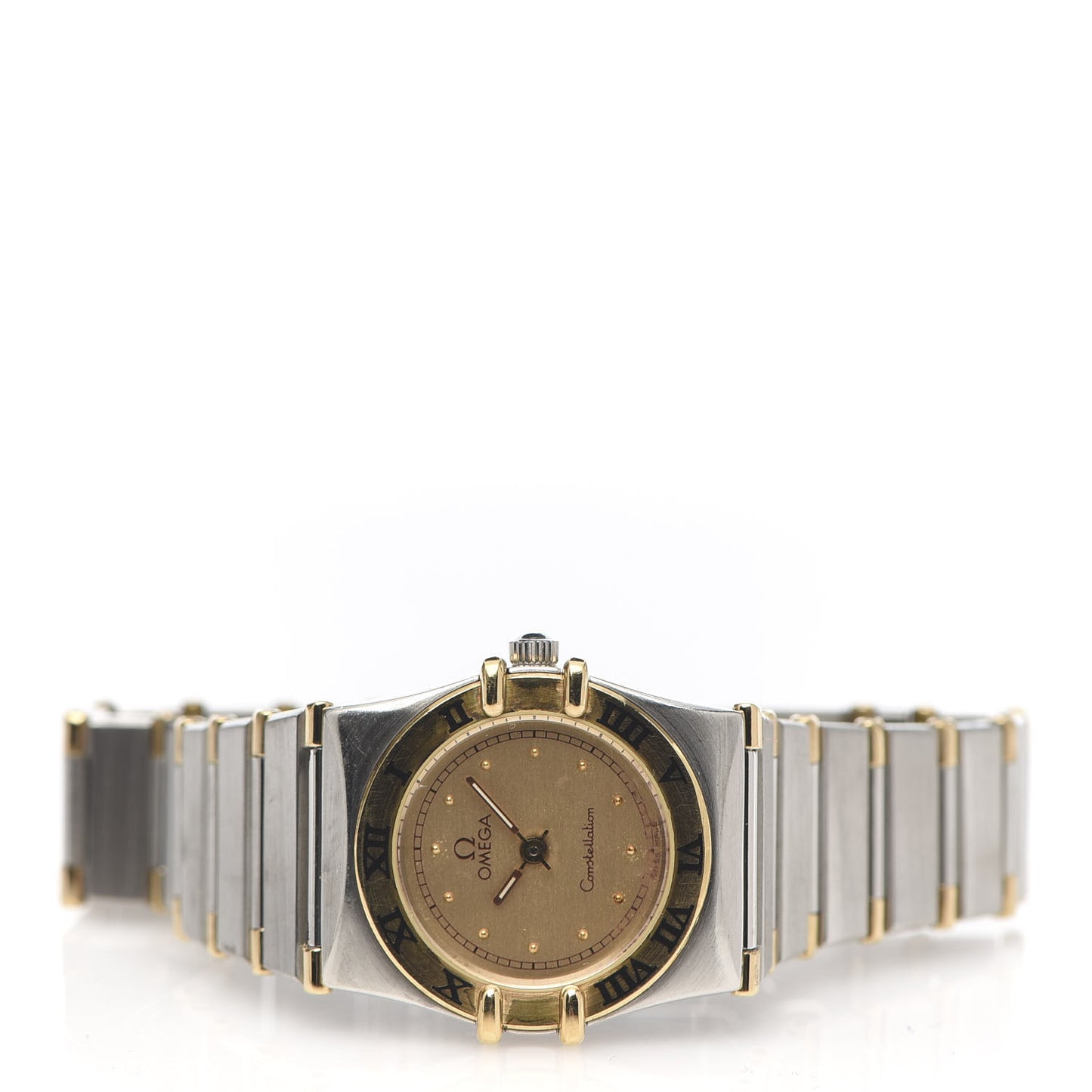 Stainless Steel 18K Yellow Gold 22mm Constellation Quartz Watch Champagne 795.1080