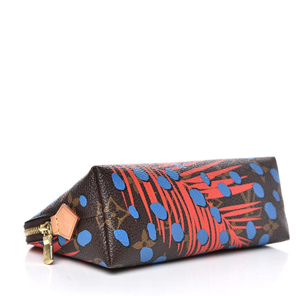 Louis Vuitton Monogram Jungle Dots Cosmetic Pouch Coquelicot Denim 4 of 12