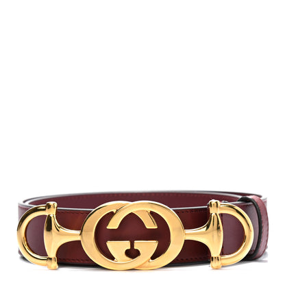 Gucci Calfskin Zumi 30mm Belt 75 30 Vintage Bordeaux 1 of 6