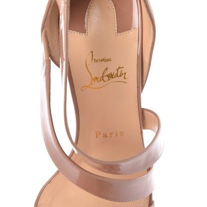 Christian Louboutin Patent World Copine 100 Sandals 39.5 Nude 7 of 11