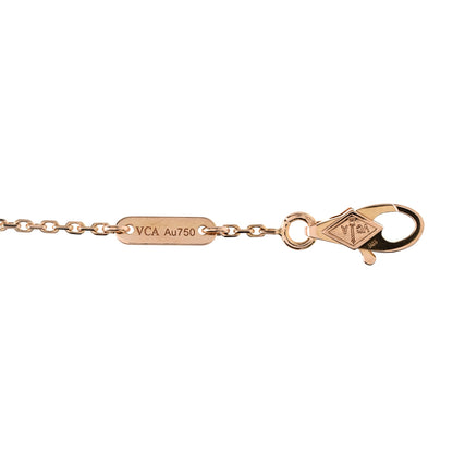 Van Cleef & Arpels 18K Rose Gold Carnelian Sweet Alhambra Bracelet 4 of 5