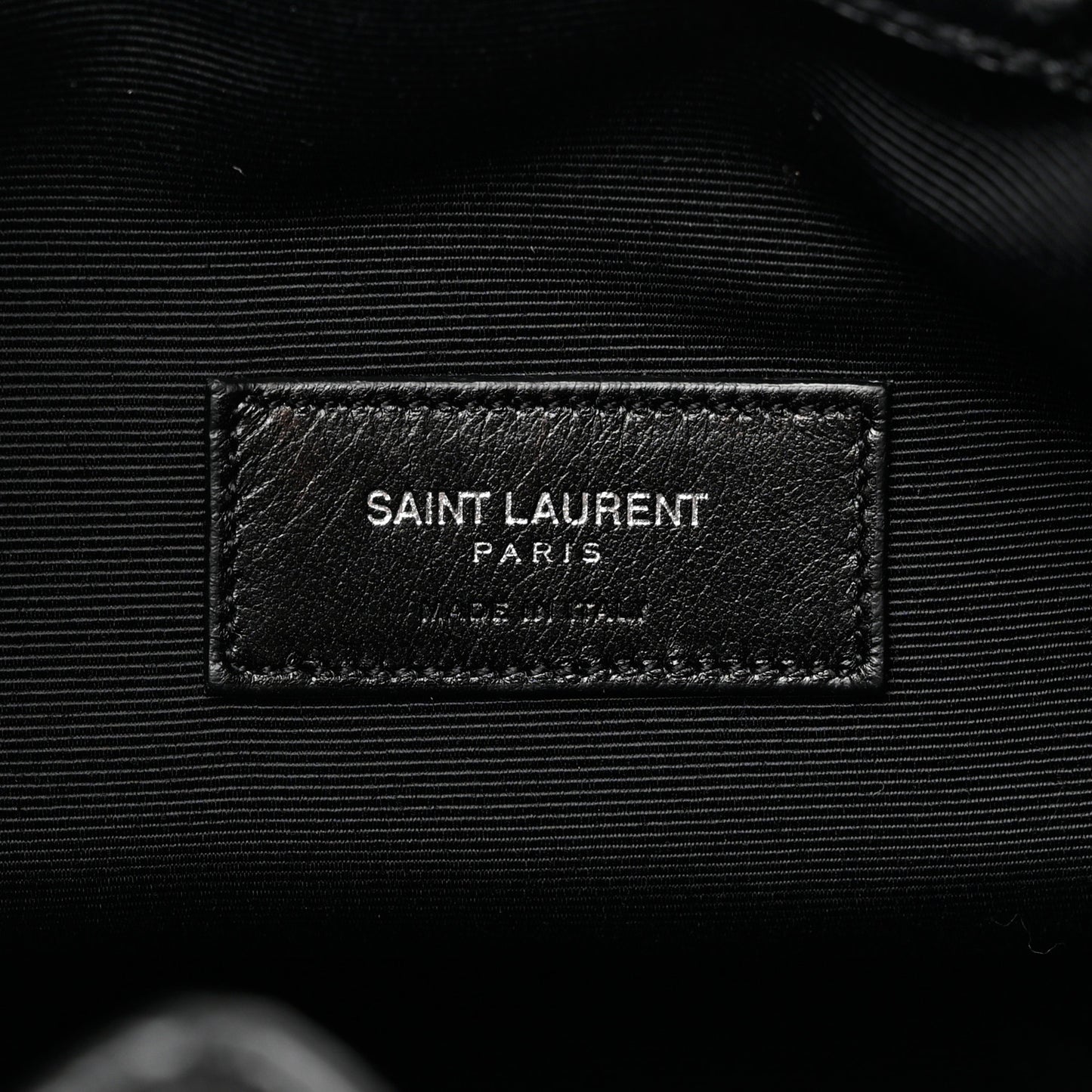 Calfskin Snakeskin Embossed Small Rider Bucket Bag Black
