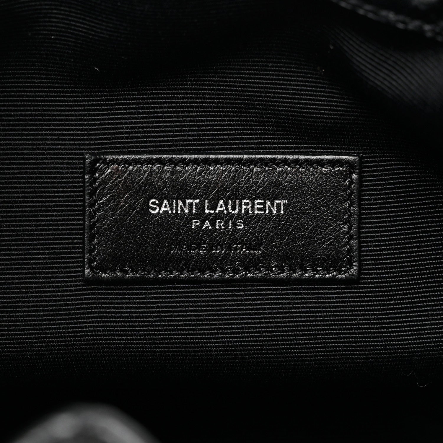 Saint Laurent Calfskin Snakeskin Embossed Small Rider Bucket Bag Black 5 of 8
