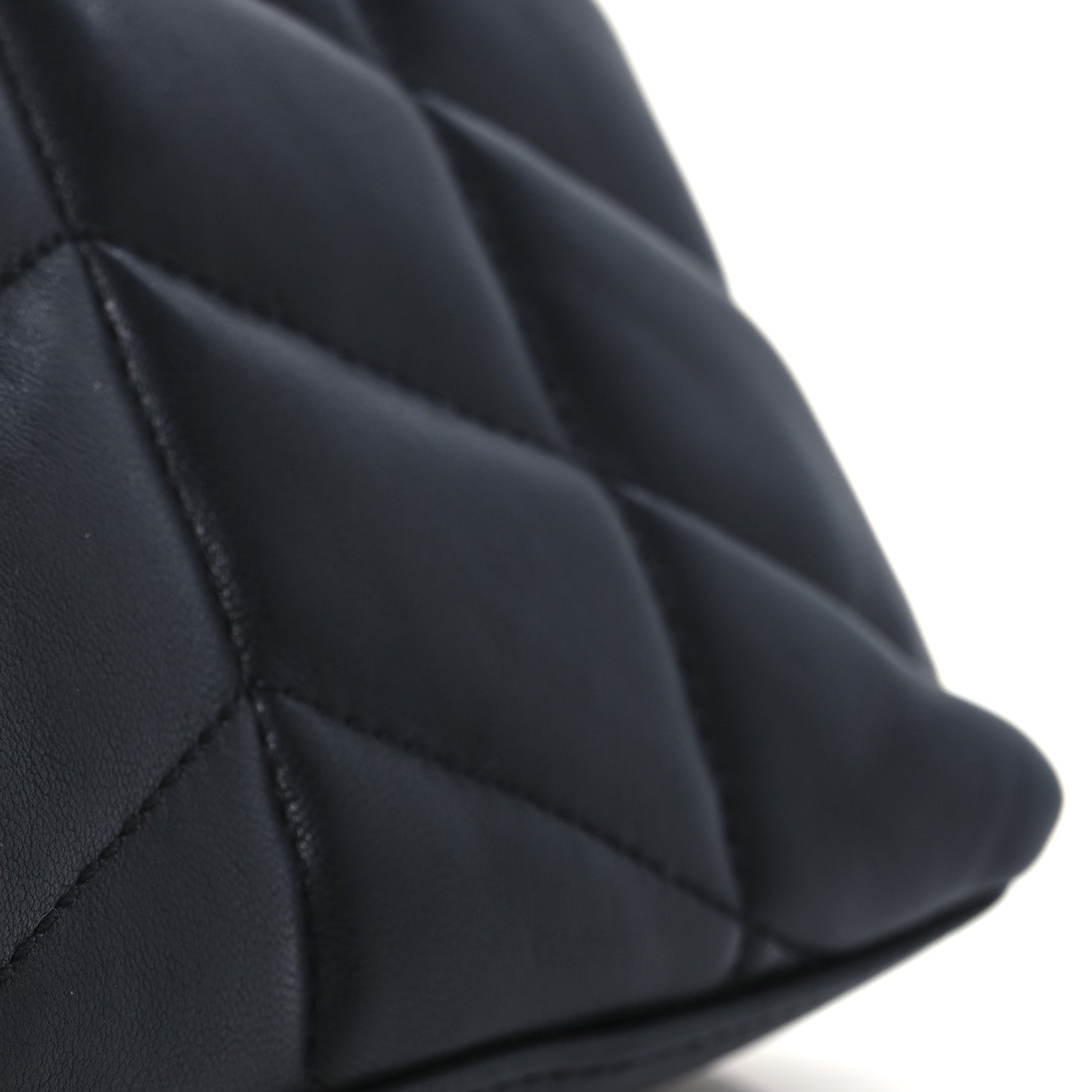 Saint Laurent Lambskin Monogram Loulou Puffer Pouch Clutch Black 12 of 13