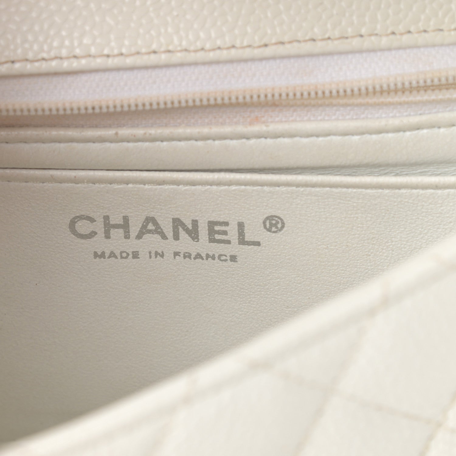 Chanel Caviar Quilted Mini Square Flap White 6 of 18