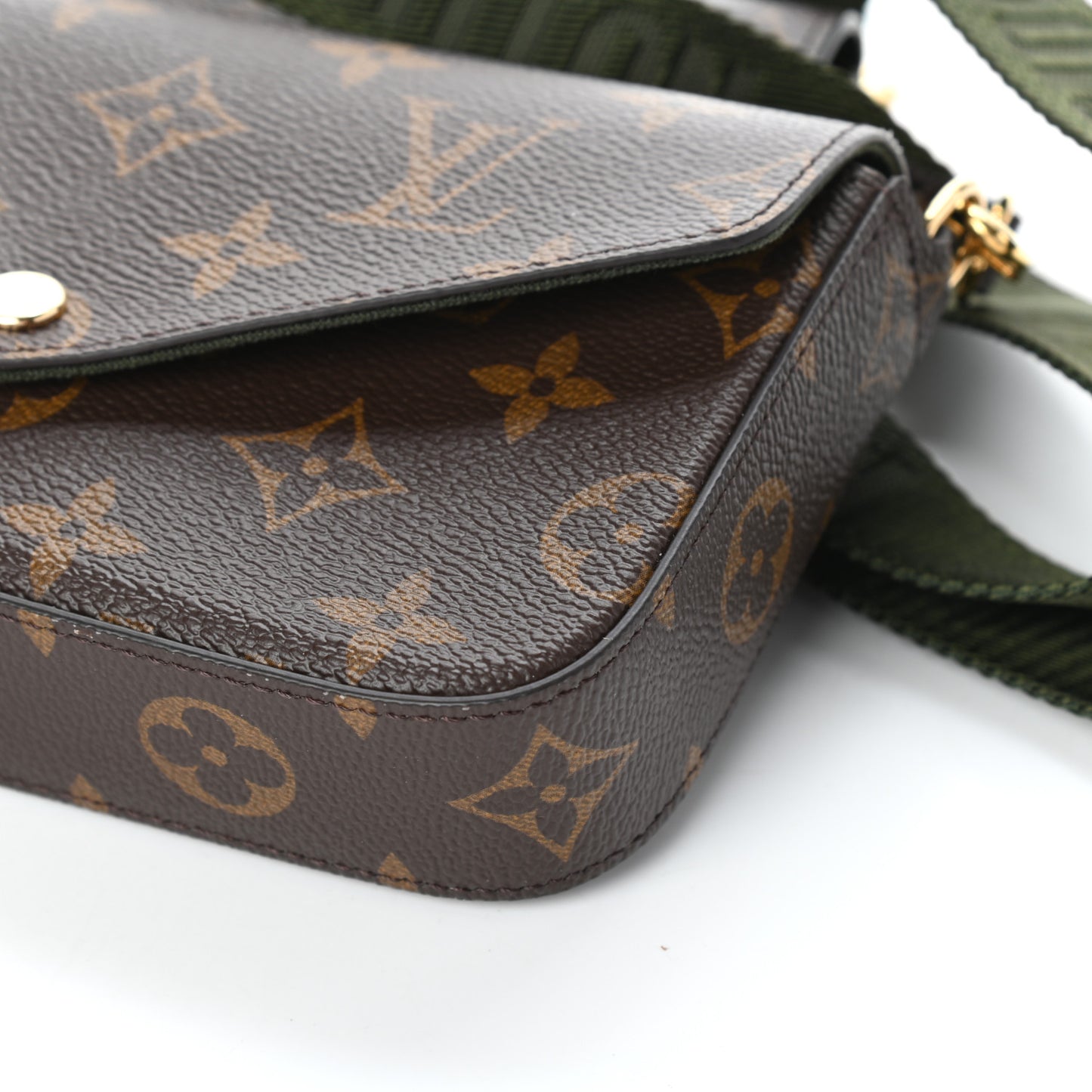 Monogram Felicie Strap & Go Kaki