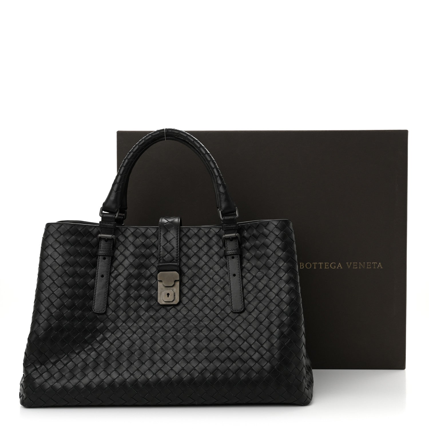 Bottega Veneta Nappa Intrecciato Medium Roma Tote Black 11 of 11