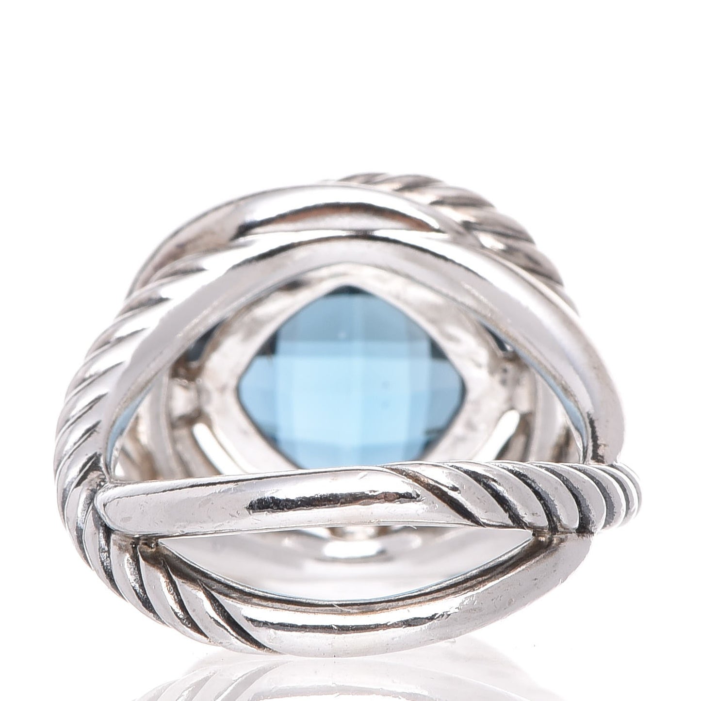 Sterling Silver Hampton Blue Topaz 11mm Infinity Ring 52 6