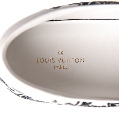 Louis Vuitton Canvas Logo Trocadero Slip On Sneakers 8 Black White 6 of 10
