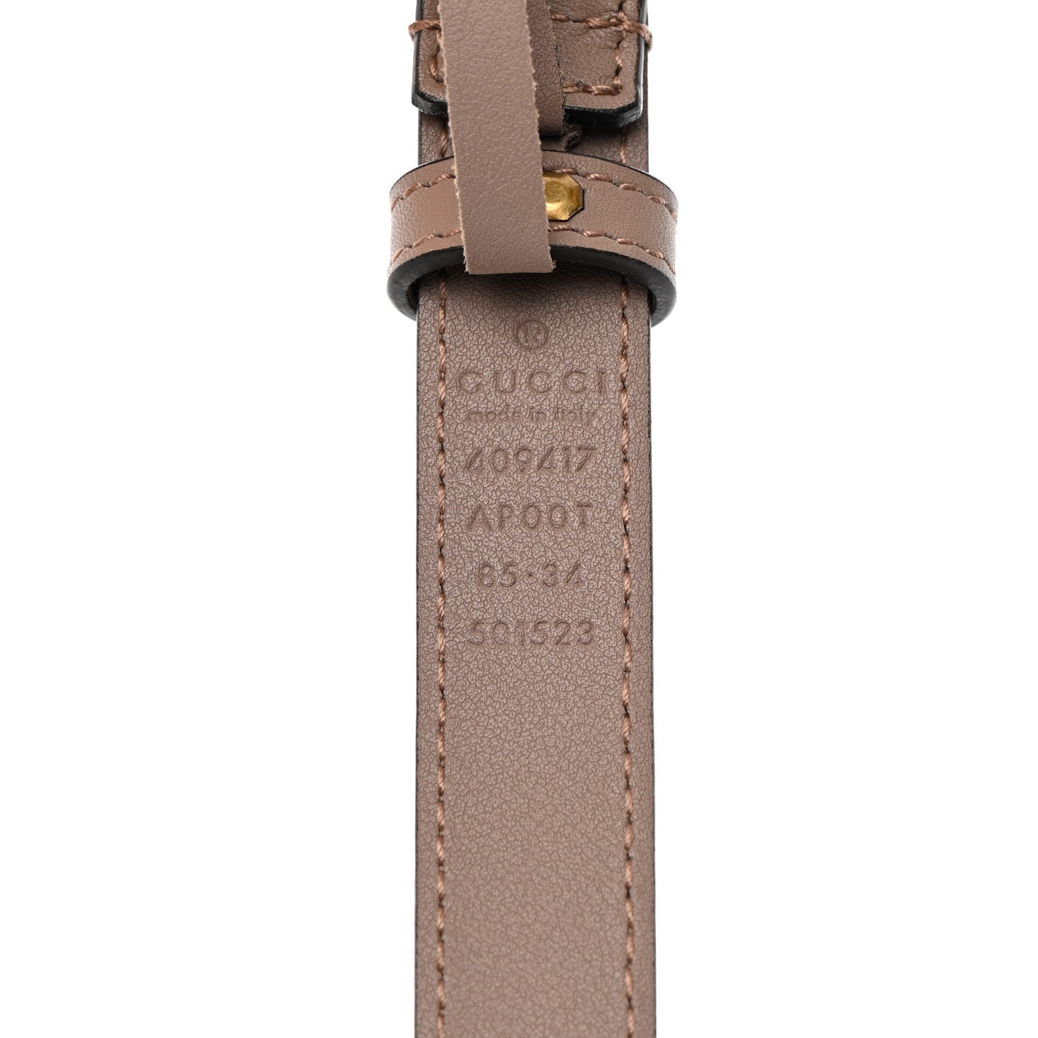 Gucci Calfskin Double G 20mm Belt 85 34 Porcelain Rose 8 of 8