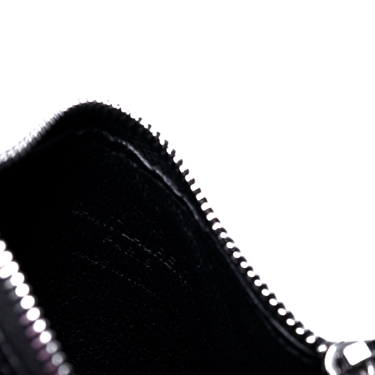 Saint Laurent Calfskin Crocodile Embossed 5 Fragments Zip Pouch Card Holder Black 4 of 6
