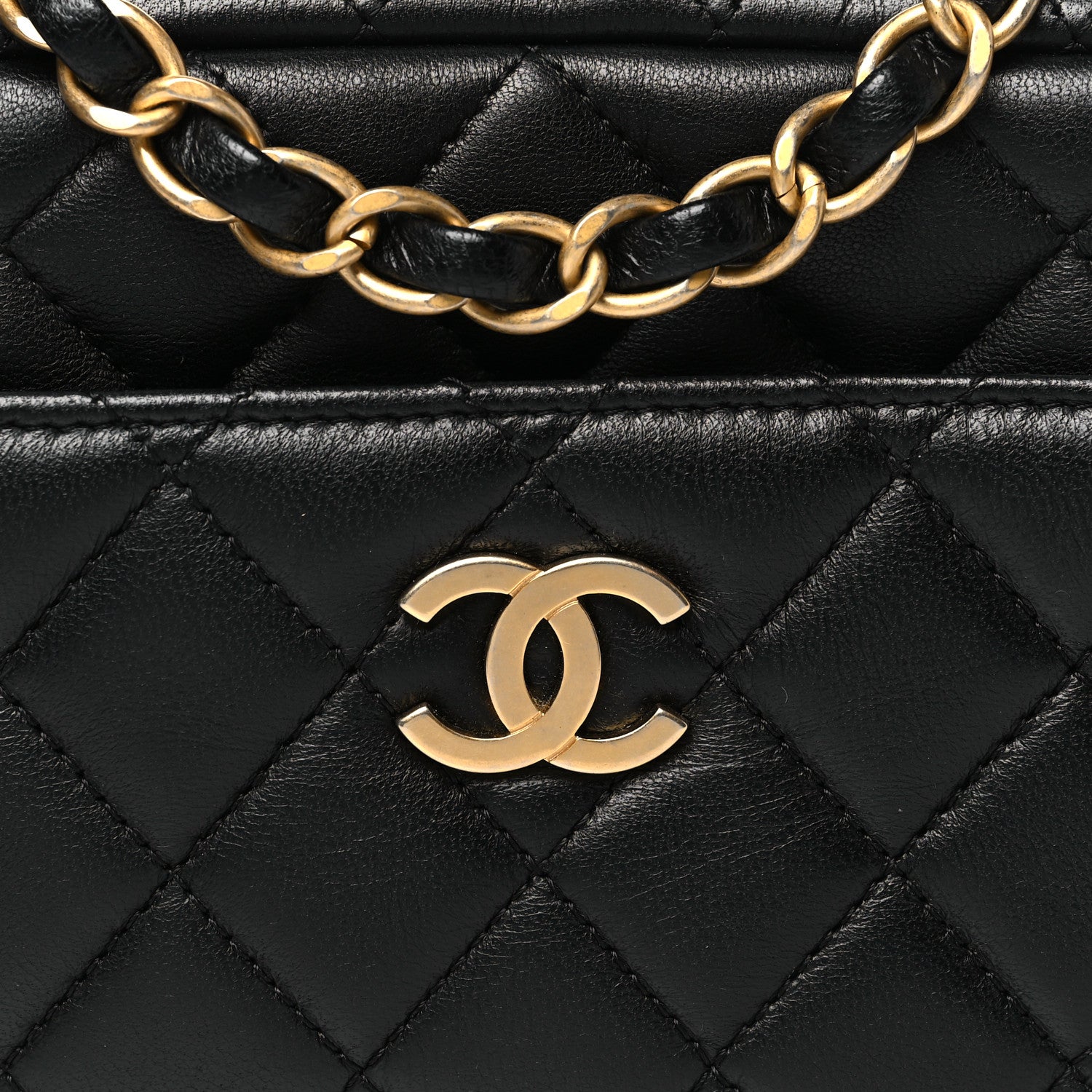 Chanel Lambskin Quilted Small Timeless Camera Case Black 8 of 10
