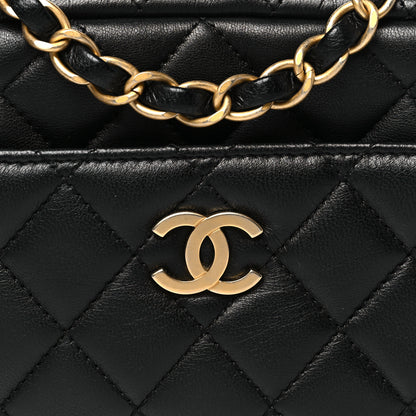 Chanel Lambskin Quilted Small Timeless Camera Case Black 8 of 10