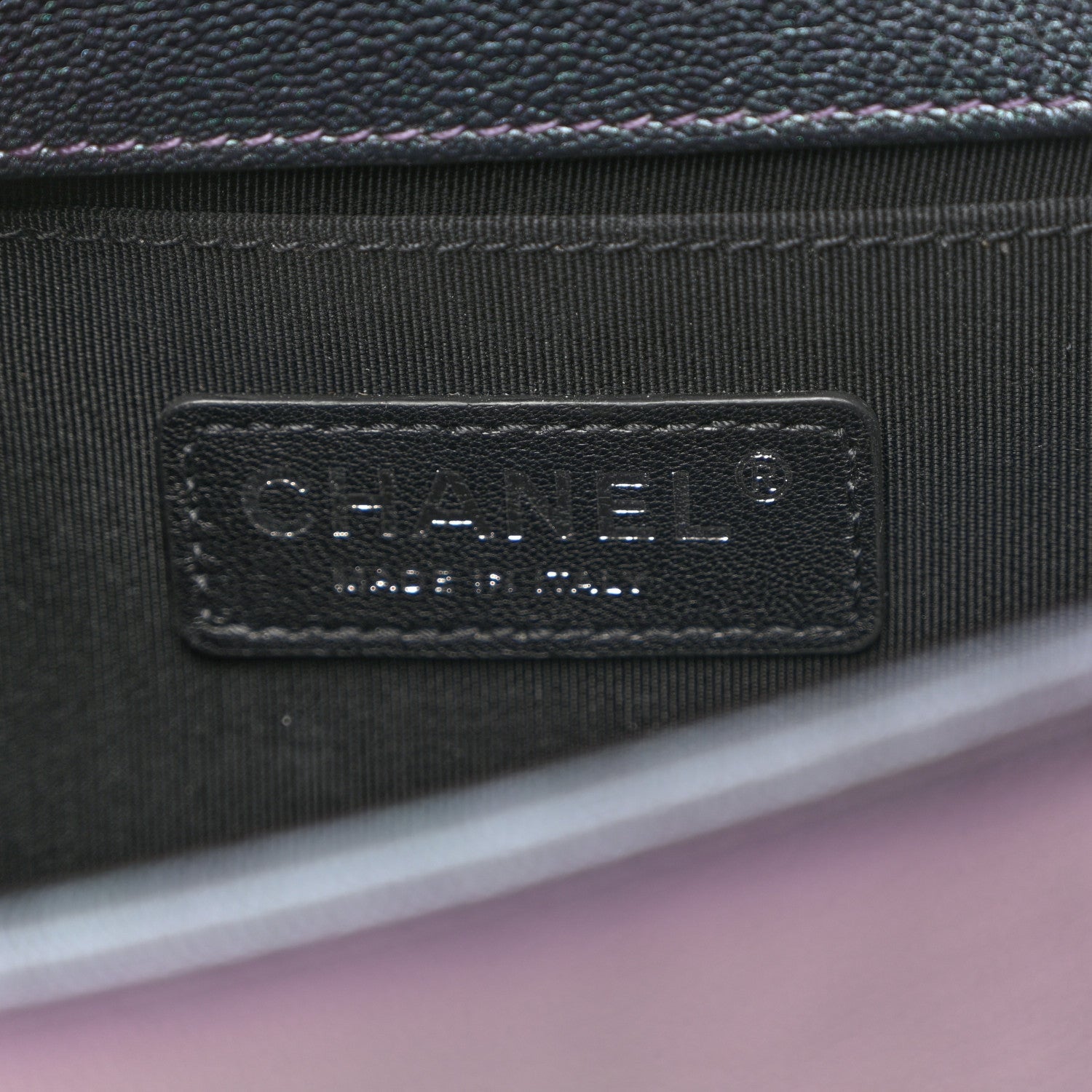 Chanel Iridescent Goatskin Quilted Small Boy Flap Purple 6 of 10