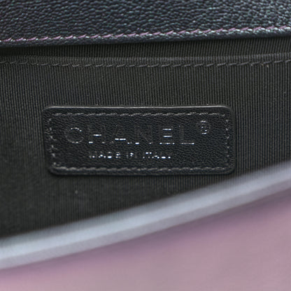 Chanel Iridescent Goatskin Quilted Small Boy Flap Purple 6 of 10