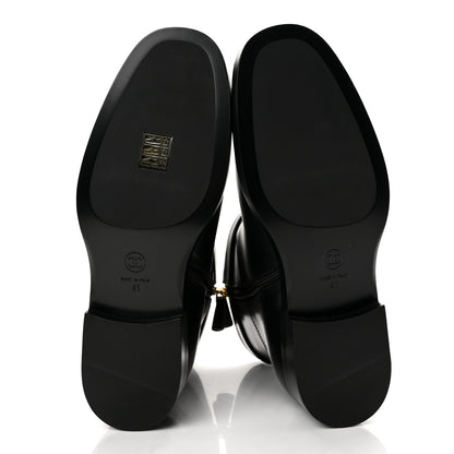 Chanel Calfskin CC Buckle Ankle Boots 41 Black 6 of 10