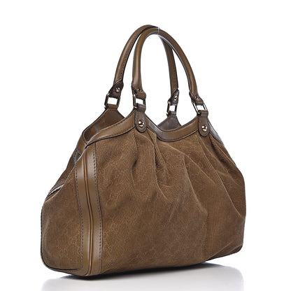 Gucci Monogram Corduroy Medium Sukey Tote Brown 3 of 21