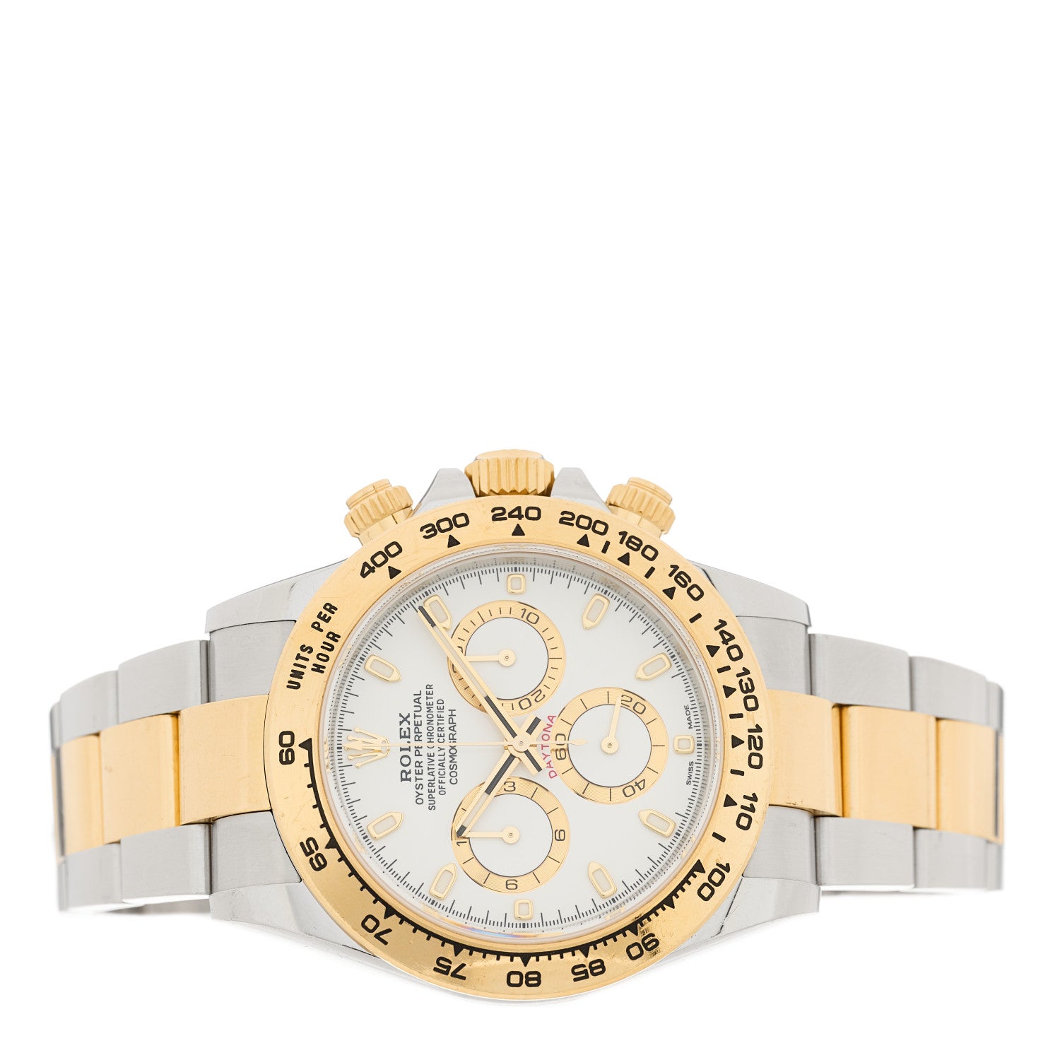 Rolex Stainless Steel 18K Yellow Gold 40mm Oyster Perpetual Cosmograph Daytona Watch White 116503 2 of 4