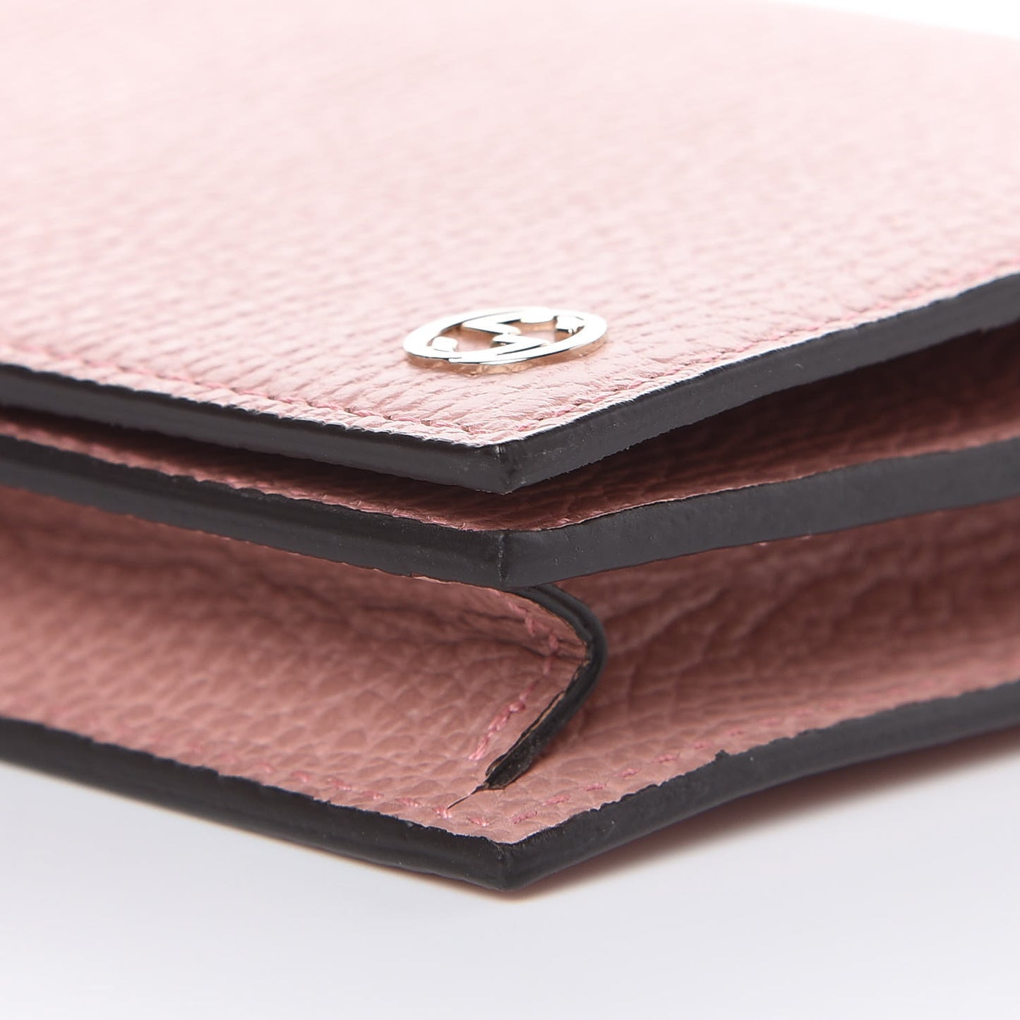 Dollar Calfskin Medium Betty Chain Wallet Soft Pink
