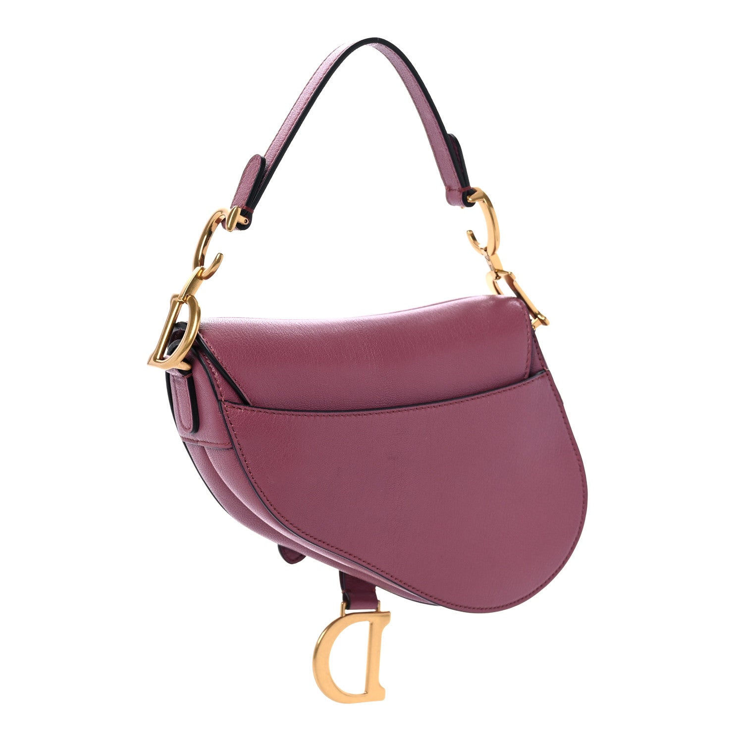 Christian Dior Grained Calfskin Mini Saddle Bag Mallow Rose 3 of 9