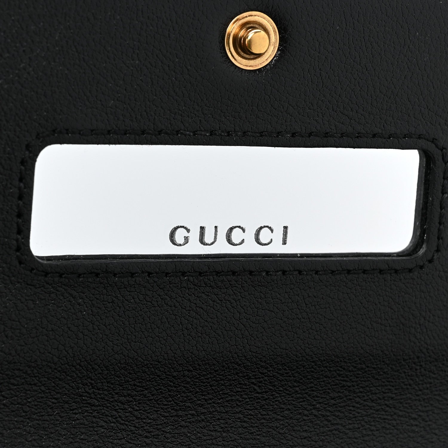 Gucci Wonka Grain Calfskin Diana Chain Wallet Black 9 of 12