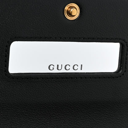 Gucci Wonka Grain Calfskin Diana Chain Wallet Black 9 of 12