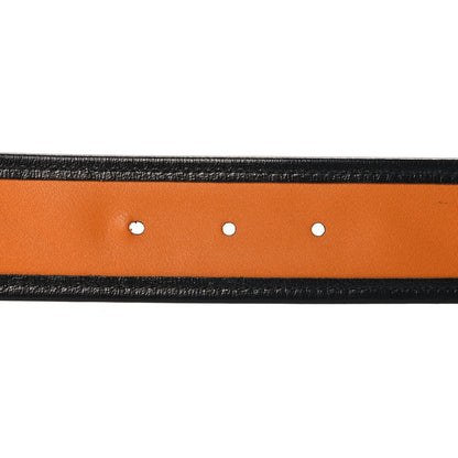 Gucci Azalea Calfskin Matelasse Diagonal Torchon Double G 40mm Belt 85 34 Cognac Black 4 of 6