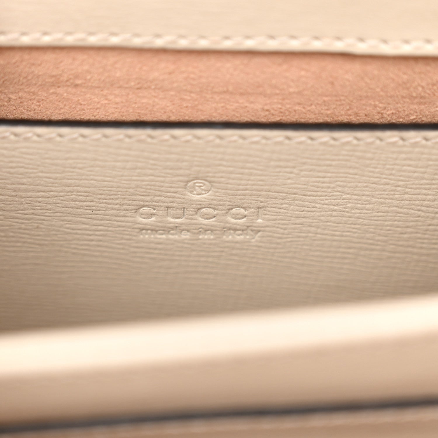 Gucci Glazed Textured Calfskin Mini Horsebit 1955 Top Handle Flap Bag Mystic White 6 of 11