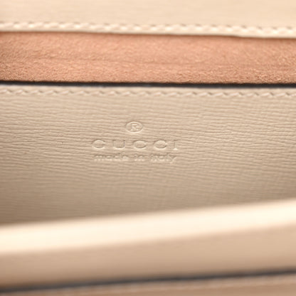 Gucci Glazed Textured Calfskin Mini Horsebit 1955 Top Handle Flap Bag Mystic White 6 of 11