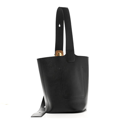 Loewe Smooth Calfskin Medium Pebble Bucket Bag Black 3 of 9