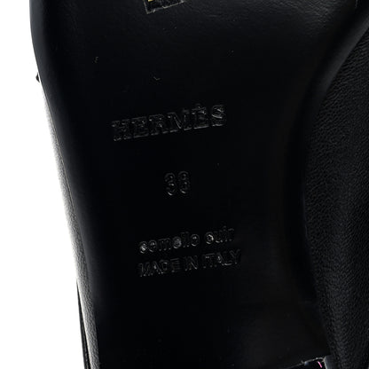 Hermes Goatskin Groupie Mules 38 Black 7 of 10