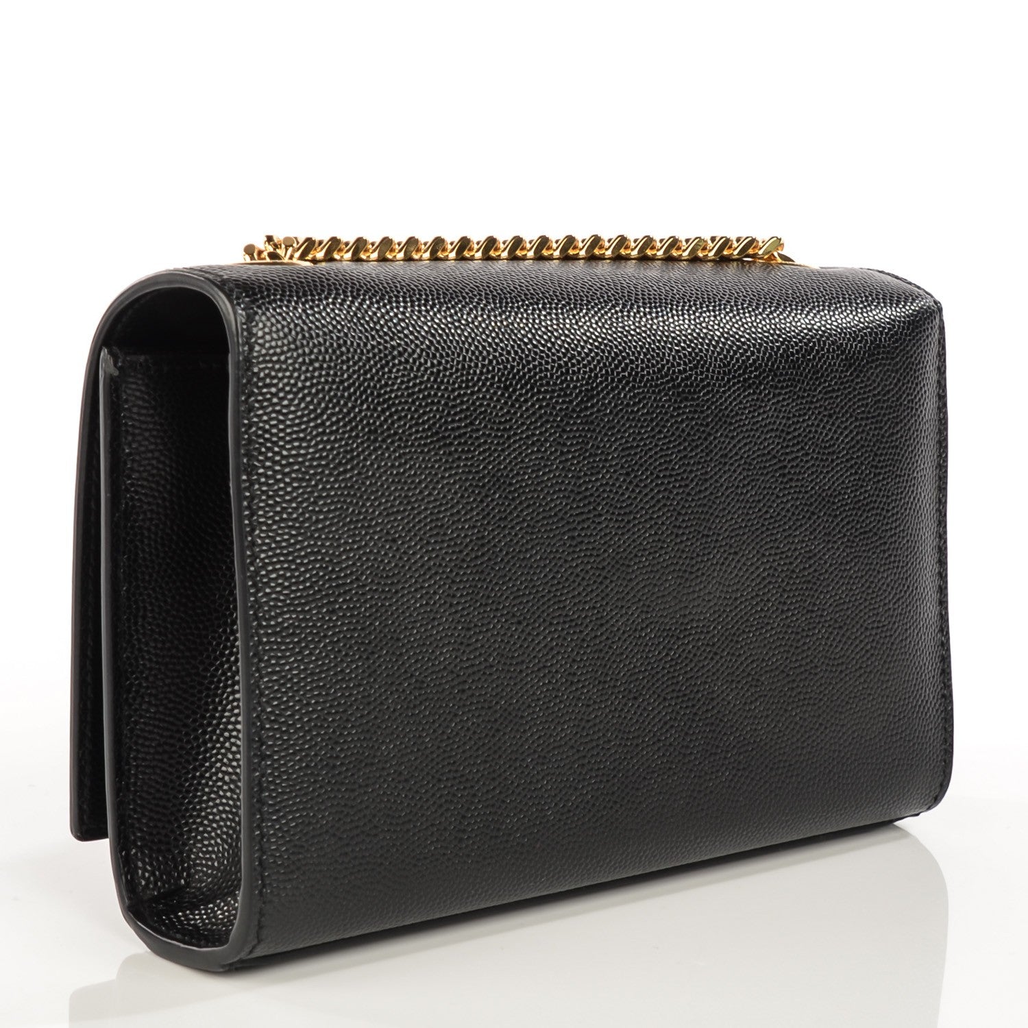 Saint Laurent Grain De Poudre Small Classic Monogram Satchel Black 3 of 9