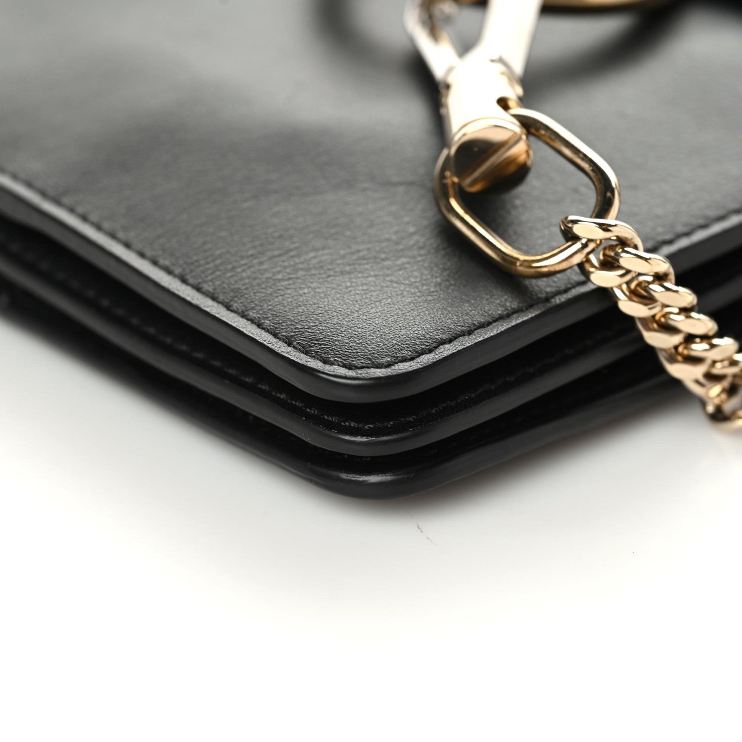 Chloe Suede Calfskin Mini Faye Bracelet Bag Black 6 of 10