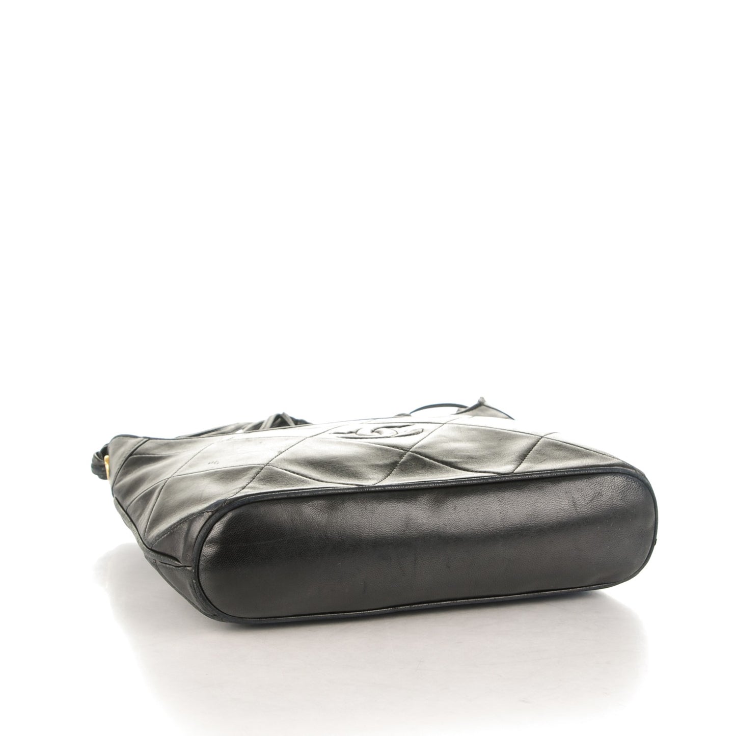 Lambskin Quilted Tassel Bag Black