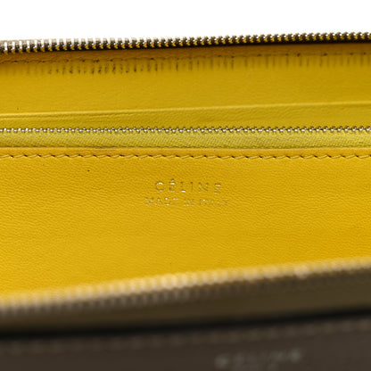 Celine Drummed Calfskin Large Zip Around Multifunction Wallet Souris 6 of 9