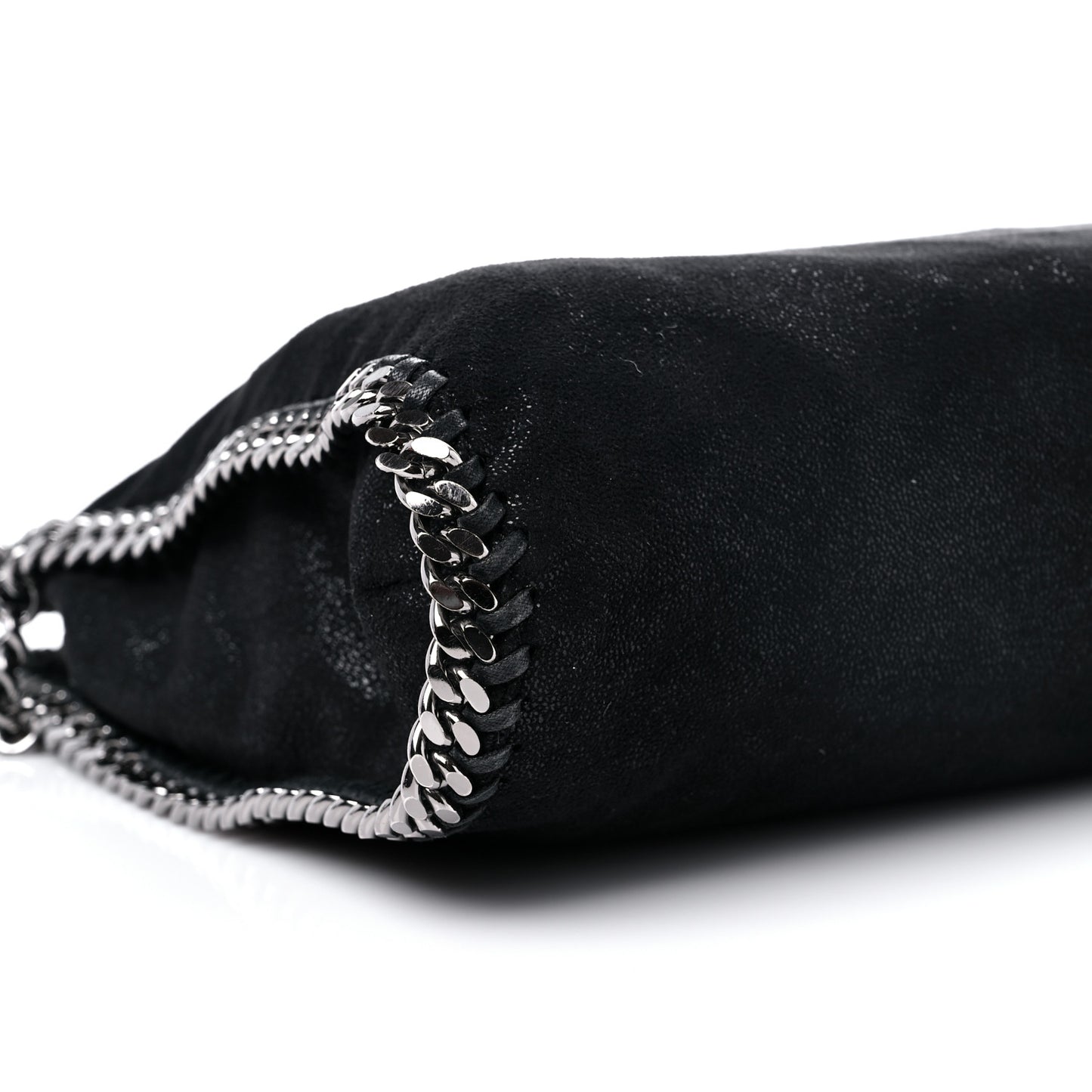 Shaggy Deer Small Falabella Fold Over Tote Black