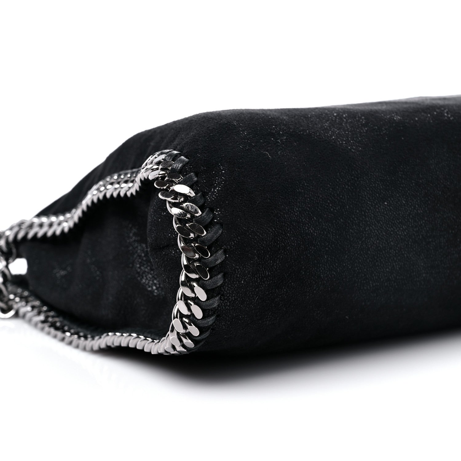Stella McCartney Shaggy Deer Small Falabella Fold Over Tote Black 6 of 8