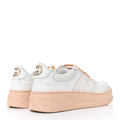 Gucci Calfskin GG Tennis Embossed Womens Platform 55mm Sneakers 37.5 White 4 of 11