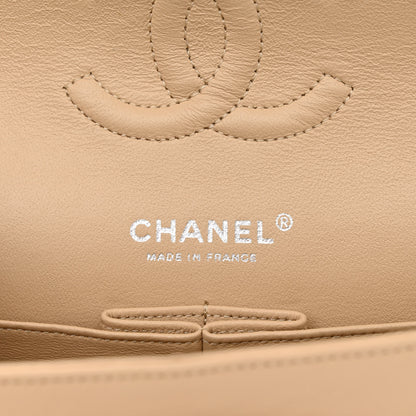 Chanel Lambskin Quilted Medium Double Flap Beige 6 of 13