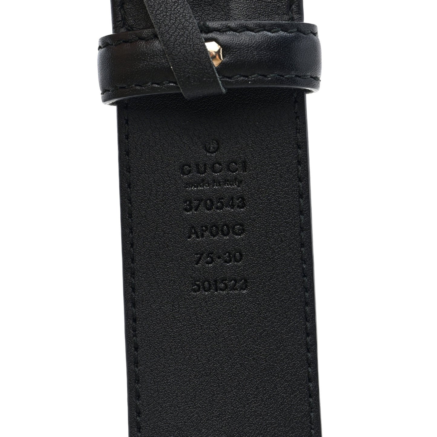 Calfskin Interlocking G Belt 75 30 Black